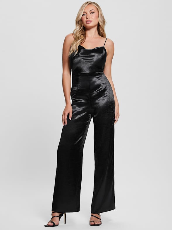 Guess Womens Claire Illusion Corset Jumpsuit Black 28 : :  Clothing, Shoes & Accessories