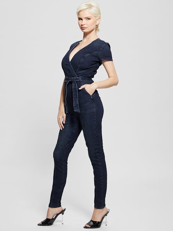 Guess denim jumpsuit womens best sale