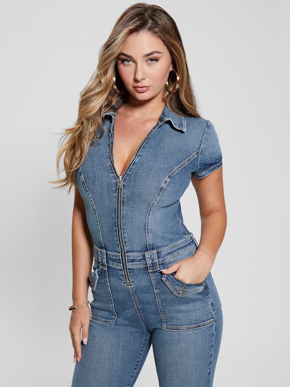 Rita Flared Denim Jumpsuit – GJG DENIM