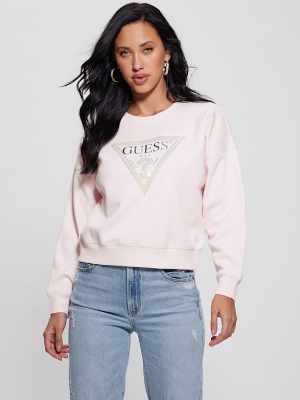 GUESS® GOLDEN-EFFECT SHEER SWEATER