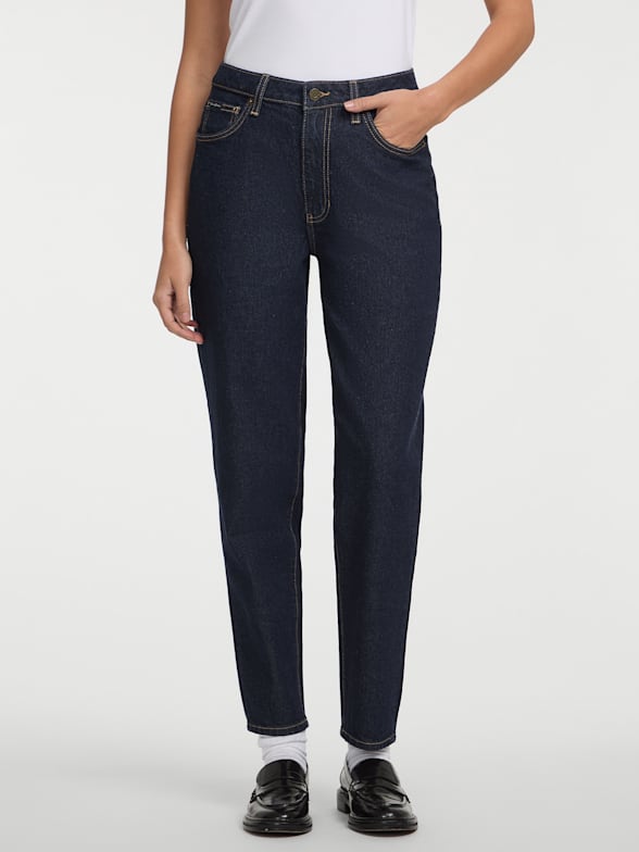 Mom Jeans High Waisted Denim Mom Fit Jeans GUESS Canada