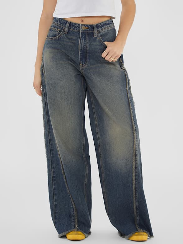 Guess striped jeans discount