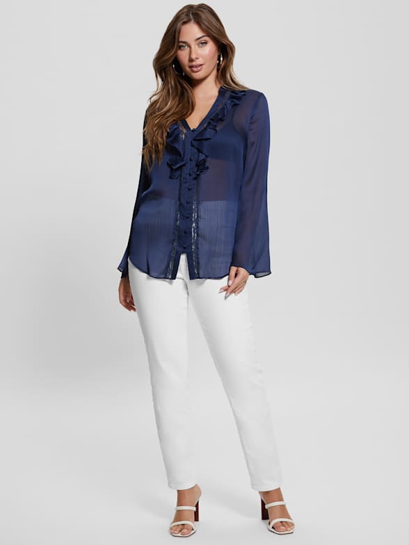 Guess women's long sleeve tops cheap