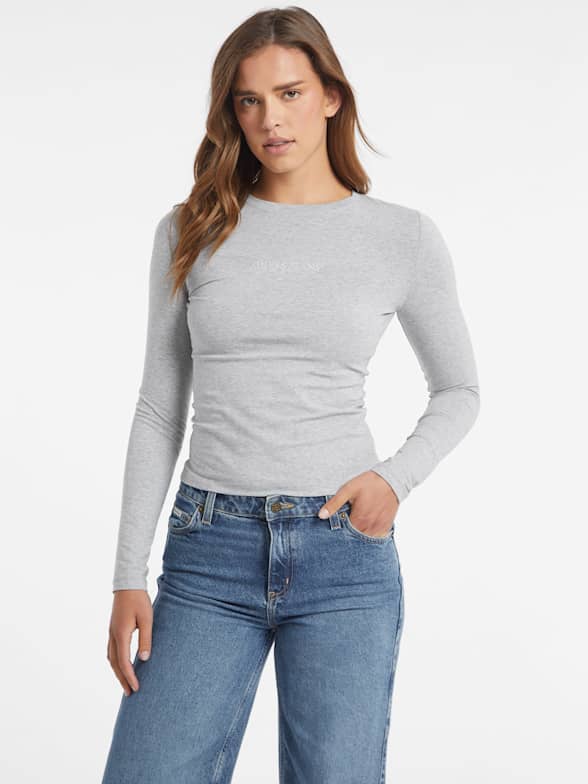 Guess long sleeve t shirt womens outlet
