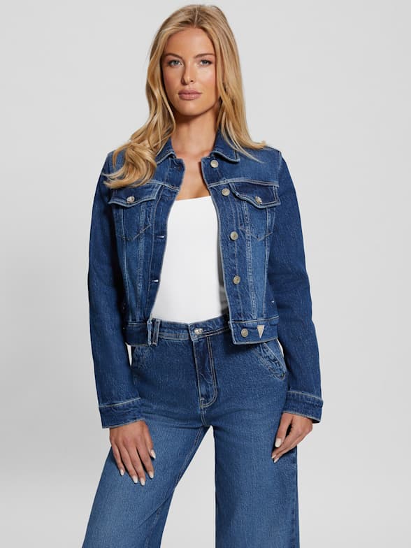 Guess denim jacket womens 2025