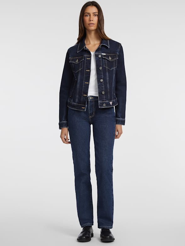 Guess denim peplum jacket outlet