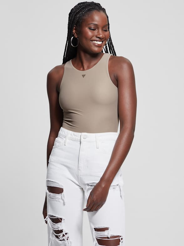 Bodysuits Lace Off the Shoulder Mesh GUESS