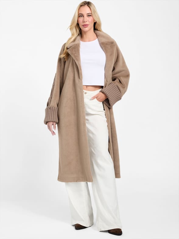 GUESS ベージュファーコート XS フォックスファーコート 4色展開 | celeste