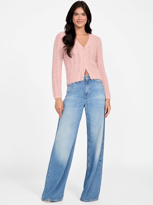 ゲス GUESS LS Vn Bea Open Stitch Cardigan （G8BV） ゲス GUESS LS Vn Bea Open Stitch Cardigan （G8BV