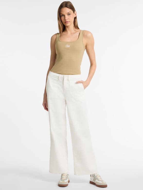 パンツ   Woman Pants White LV044B623G YAS White Jeans Women - Livestock Show Equipment