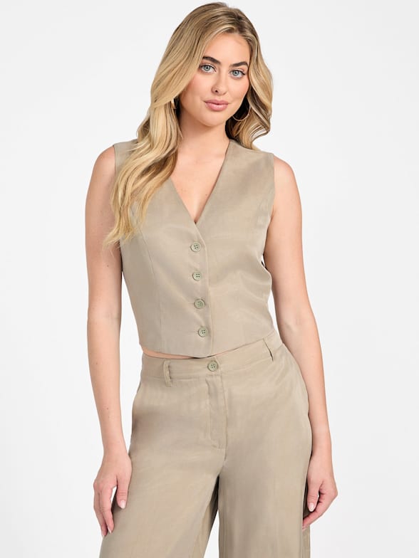 Eco Celestine Fluid Wide-Leg Pants | GUESS