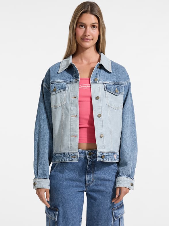 【GUESS】 Standard Denim Jacket MN3D6871 GUESS】 Standard Denim Jacket MN3D6871