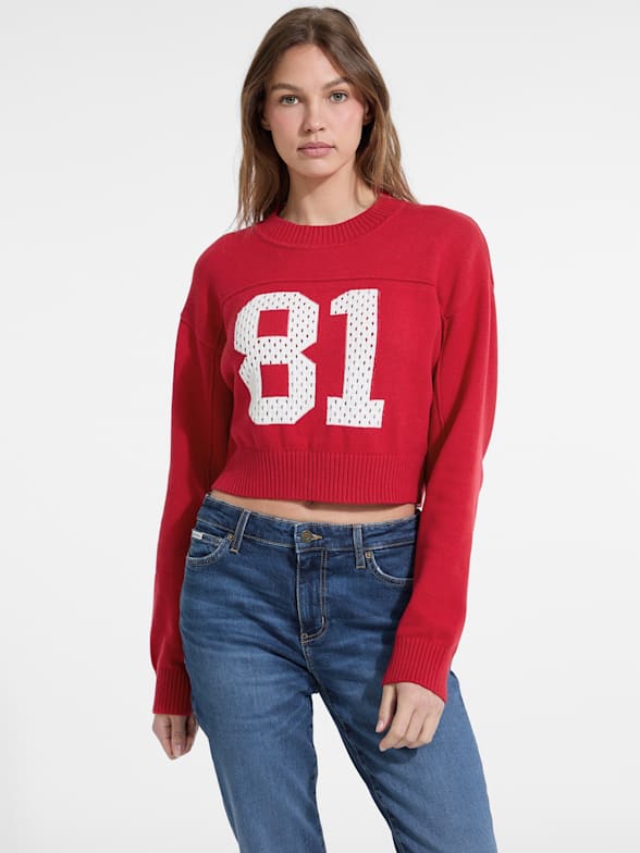 GUESS 売れ筋商品|||ゲス ニット&セーター アウター レディース Sweaters Red レッド系 | GUESS(ゲス) JAPAN 公式オンラインストア | GUESS