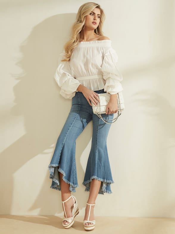 Ruffle Bottom Jeans -  Canada