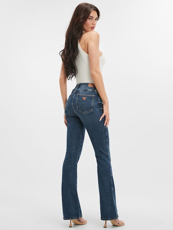 Sky Blue Medium Wash High Rise Flare Jeans – KesleyBoutique