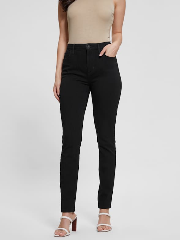  GUESS Jeans Eco Skinny Super High Rise con detalle de yugo para  mujer, Boogie : Ropa, Zapatos y Joyería