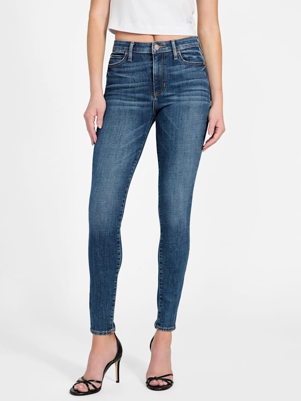 Guess super high rise skinny jeans shop