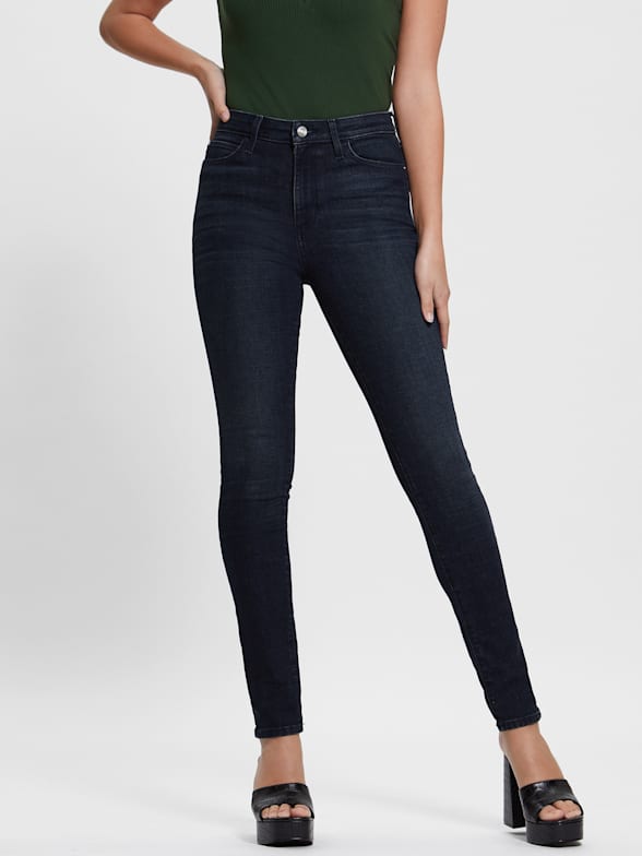 GUESS Low Rise Skinny Biker Jeggings In Light Rumble Wash, $128