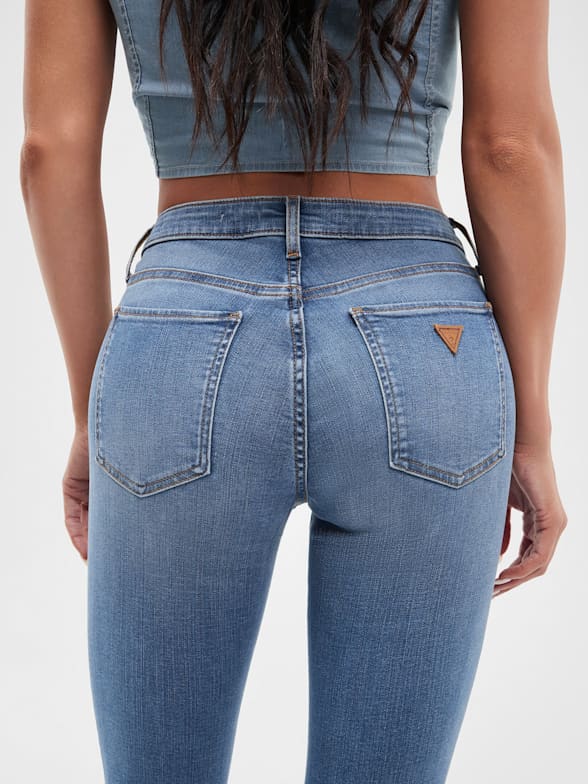  GUESS Jeans Eco Skinny Super High Rise con detalle de yugo para  mujer, Boogie : Ropa, Zapatos y Joyería