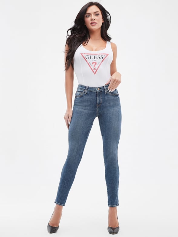 PAIDAXING Hot Pants for Women Sexy Jeans Slim High Women's Pants