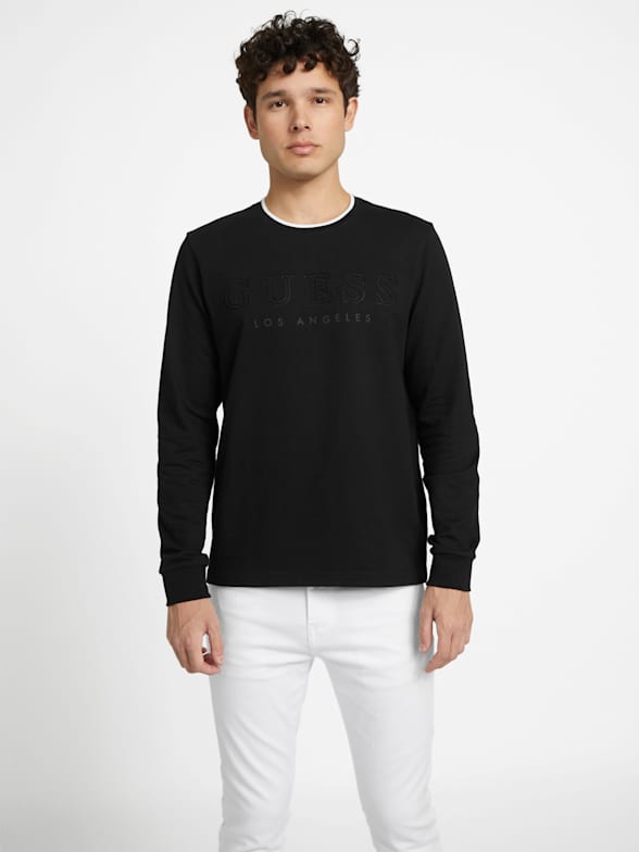 Guess men's long sleeve shirts top