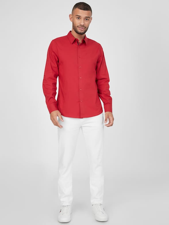 Damon Poplin Shirt | GUESS Factory