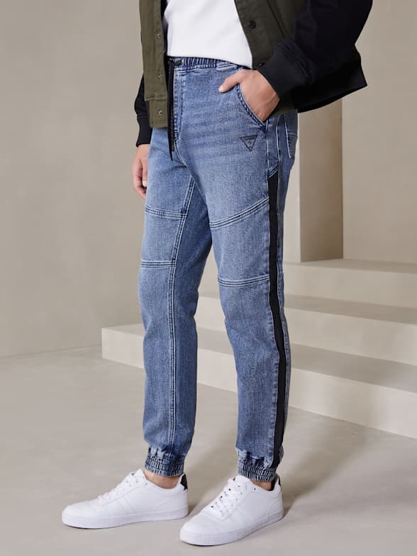 Denim moto joggers outlet
