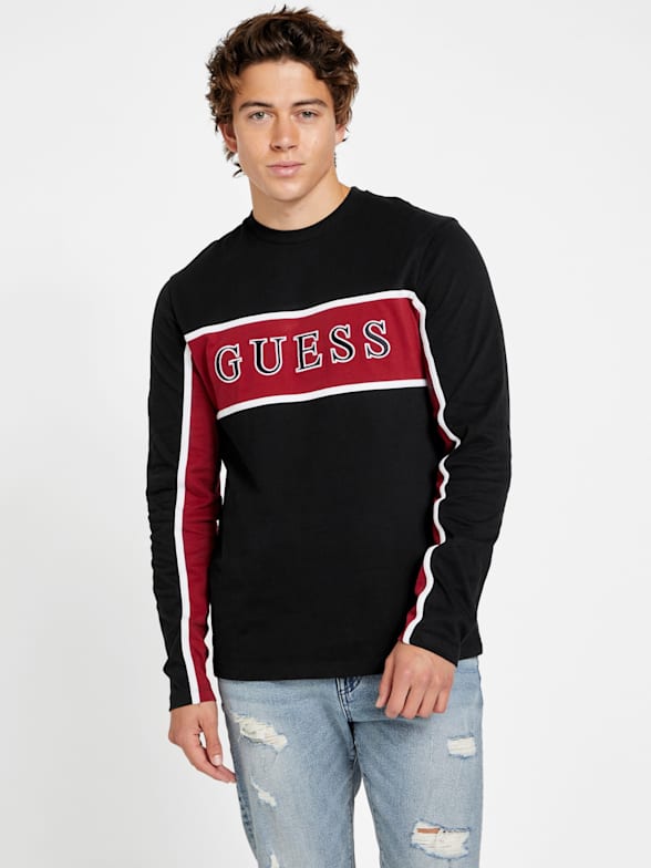 Guess long sleeve mens on sale