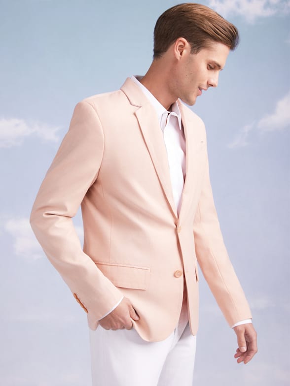 Slim Fit Dusty Pink Stretch Suit Blazer