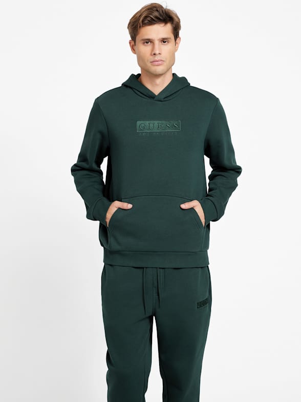 Guess hoodie green sale