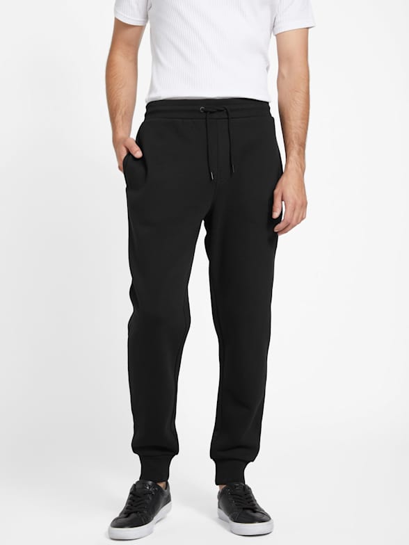 GUESS Men's Text Tape Jogger Pants - Macy's