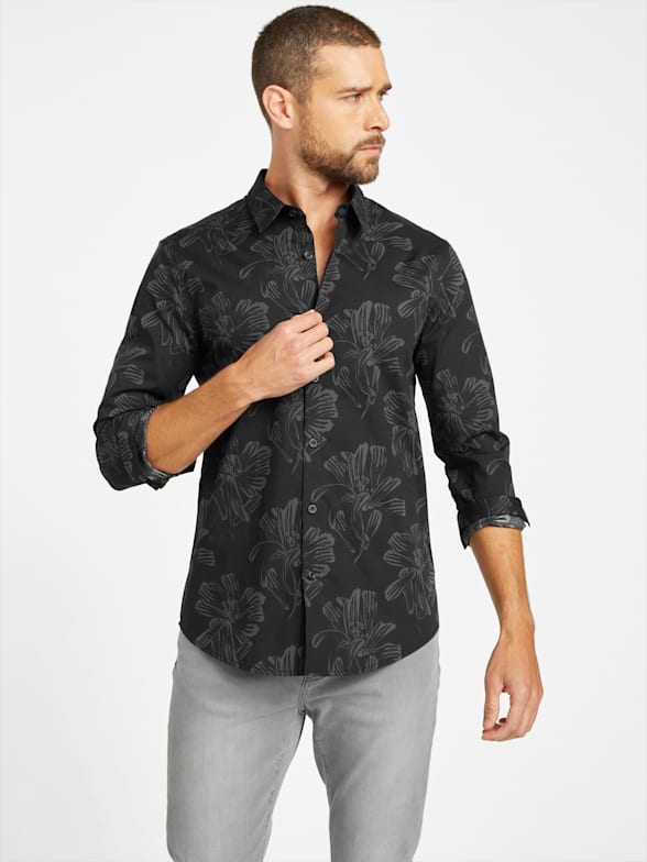 Men s Button Down Shirts GUESS Factory