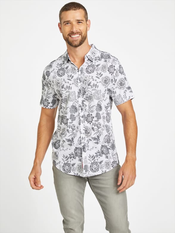 Guess men's button down shirts clearance