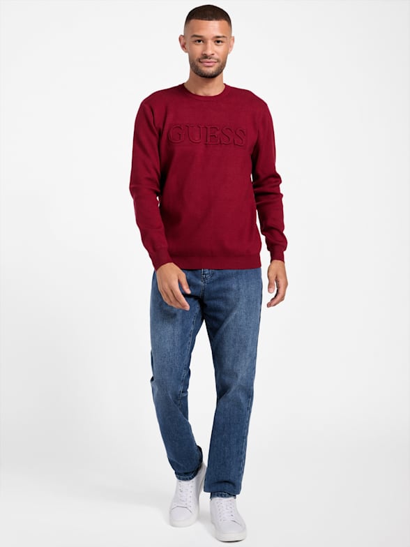 Guess sweatshirt red shop