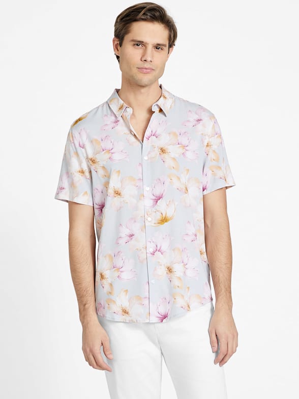 Guess men's button down shirts clearance
