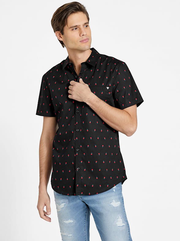 Mens guess shirts sale shop