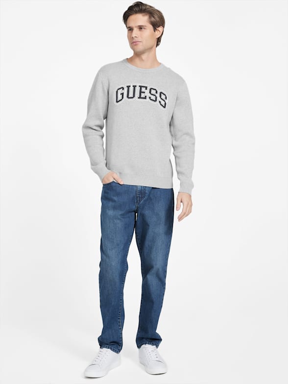 Guess crewneck mens sales
