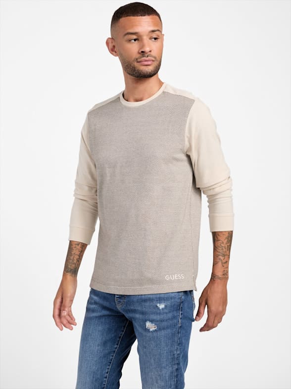 Guess men's long sleeve t shirts deals