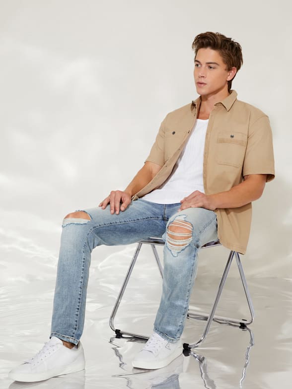 Shop All Men s Clothing Blazers Pants Shirts More GUESS Factory
