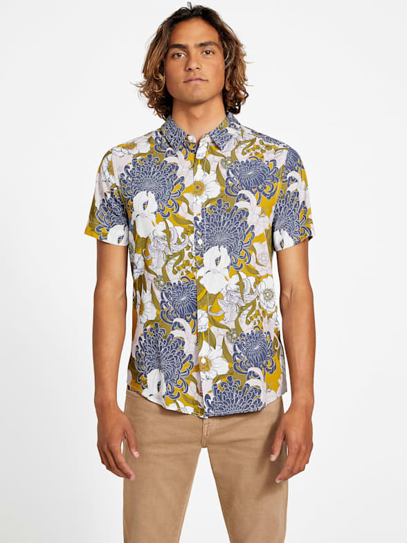 Men s Button Down Shirts GUESS Factory