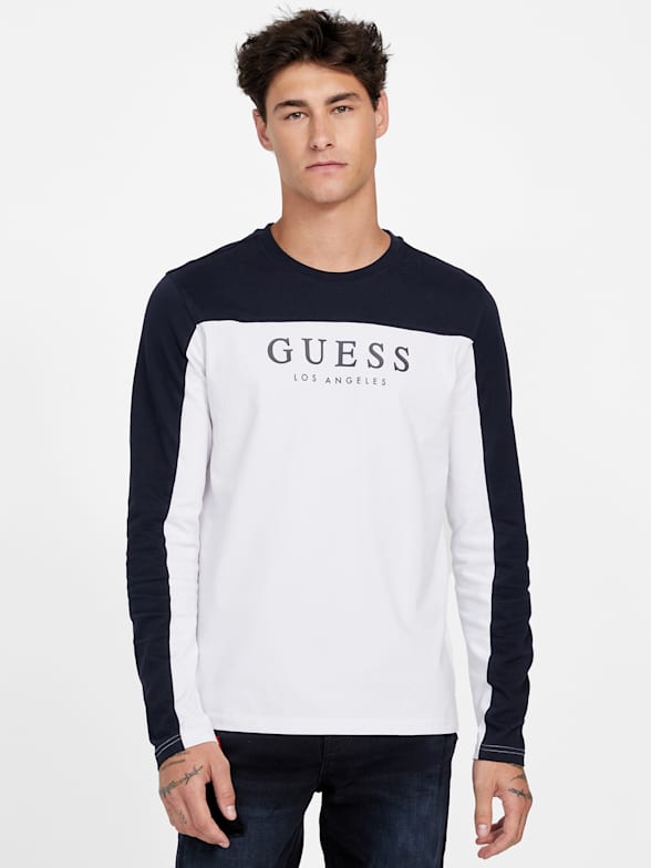 【GUESS】GO GUESS Artwork Basic Long-Sleeve T-Shirt YO1K2331 Textured Long-Sleeve Tee | GUESS