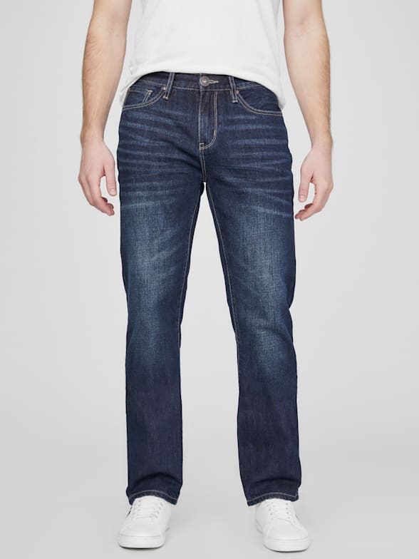 Guess Slim Straight Leg Jeans Men's Size 36 X 30  Distressed Light Wash