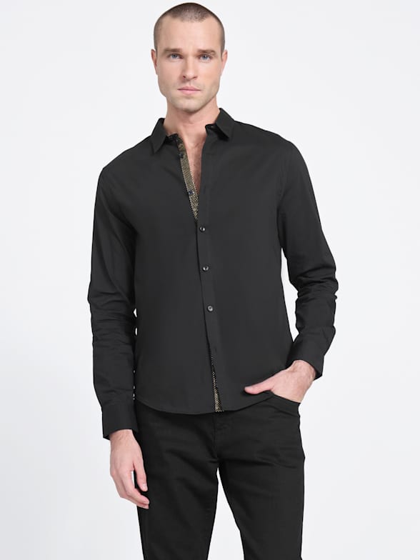Chemise Habillée Homme GUESS Taille XL - 100% Coton, Manches Longues, Motif Uni, Occasion Très Bon état