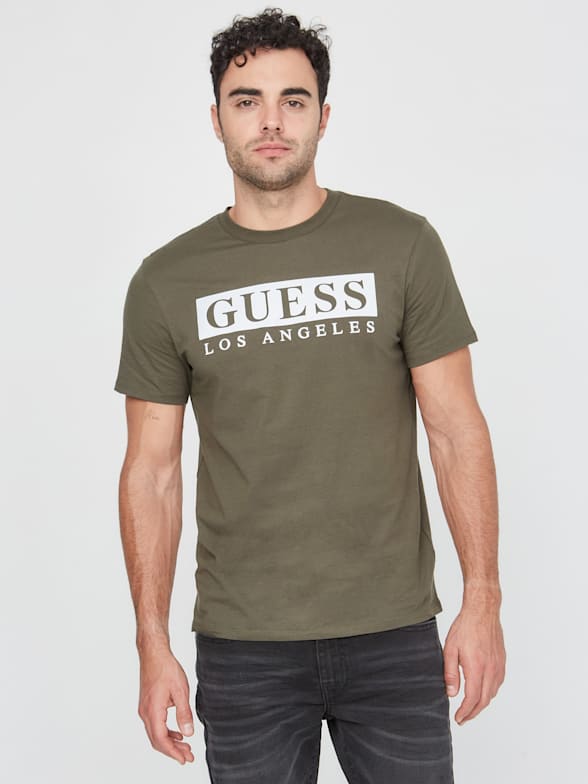 GUESS Factory Mens Willis Logo-Patch Shirt 