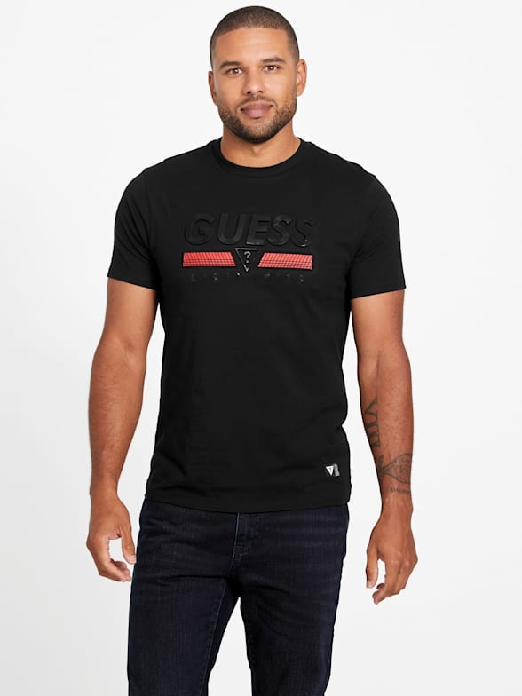 Guess black t shirt men clearance