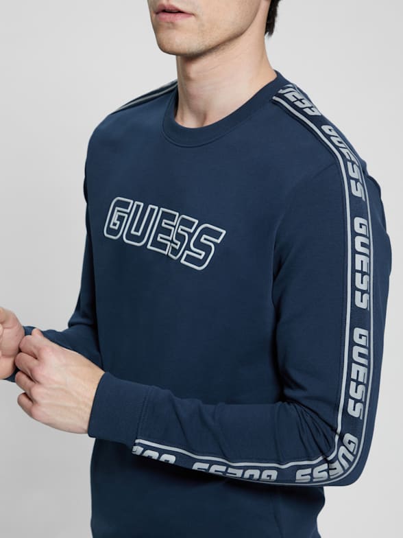 Guess roy flc crew neck sweatshirt sales