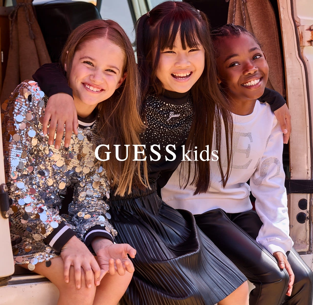 Explore GUESS Kids’ apparel and accessories for your future trendsetter. 