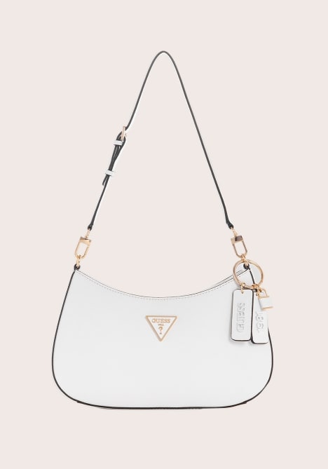 Shop handbags featuring a white shoulder bag.