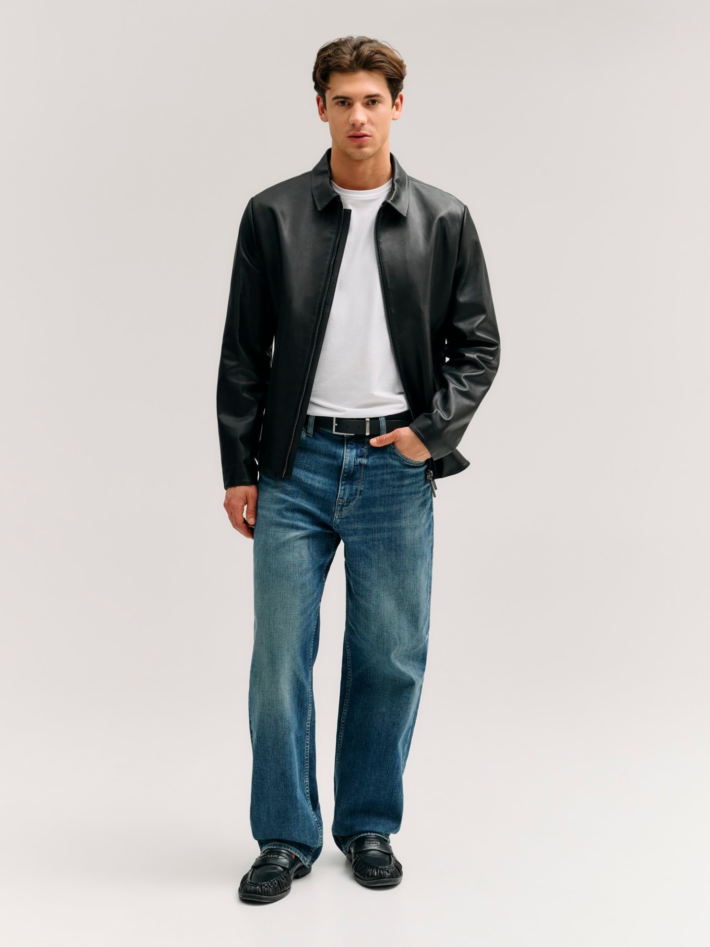 【adgj67】 GUESS® Jett relaxed kot pantolon Erkek