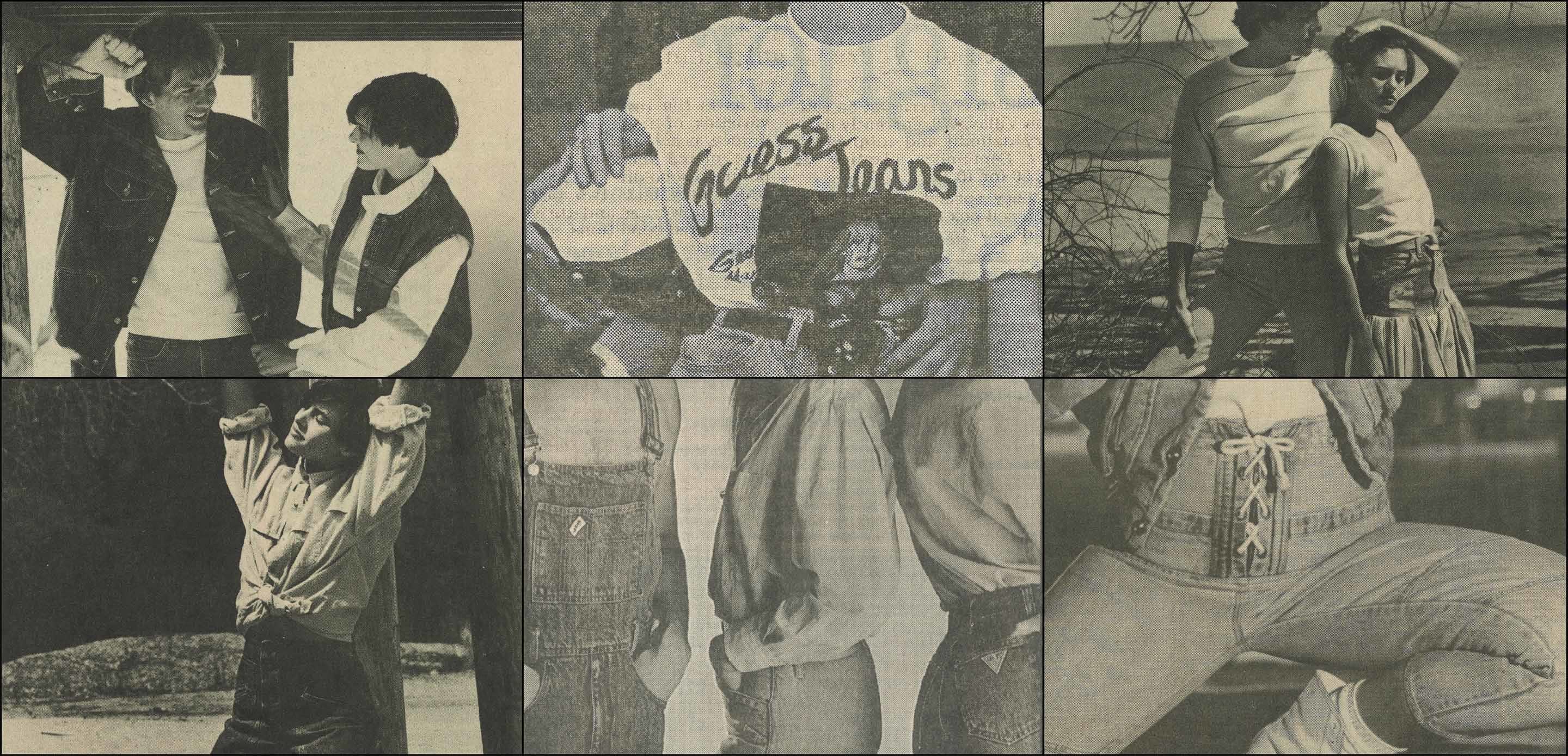 vintage details of guess jeans